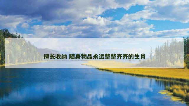 擅长收纳 随身物品永远整整齐齐的生肖