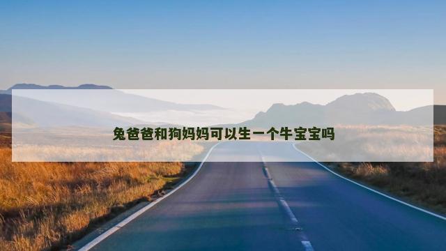 兔爸爸和狗妈妈可以生一个牛宝宝吗