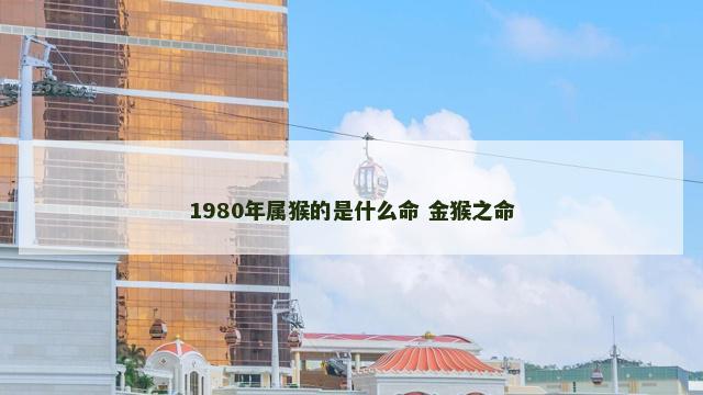 1980年属猴的是什么命 金猴之命