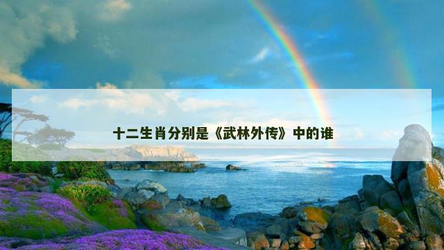 十二生肖分别是《武林外传》中的谁