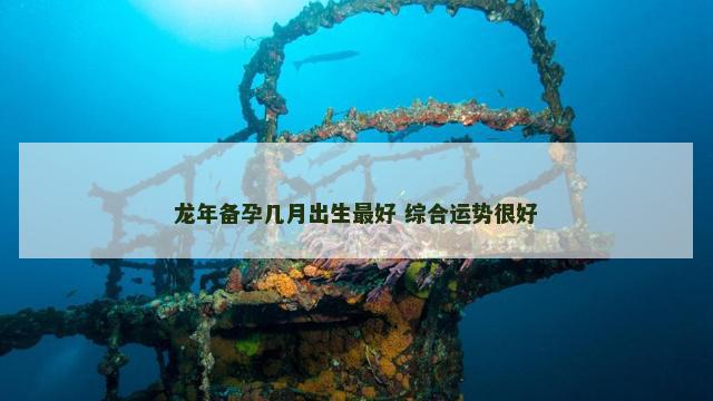 龙年备孕几月出生最好 综合运势很好