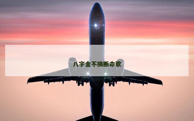 八字金不换断命歌