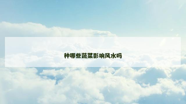 种哪些蔬菜影响风水吗