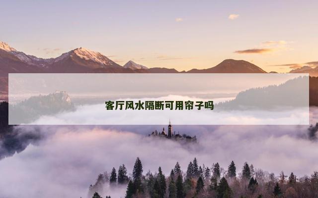 客厅风水隔断可用帘子吗
