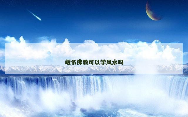 皈依佛教可以学风水吗