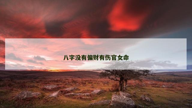 八字没有偏财有伤官女命