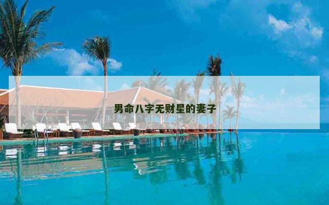男命八字无财星的妻子