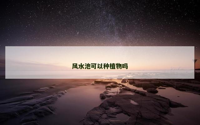风水池可以种植物吗