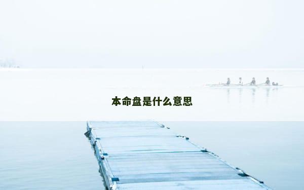 本命盘是什么意思