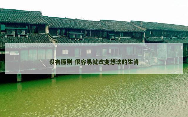 没有原则 很容易就改变想法的生肖