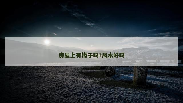 房屋上有椽子吗?风水好吗