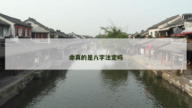 命真的是八字注定吗