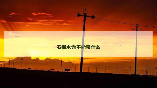 石榴木命不能带什么