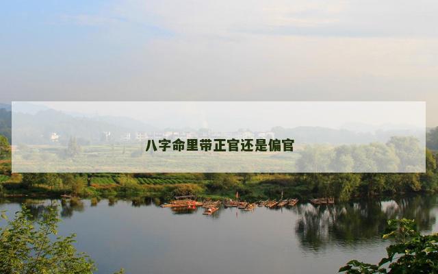 八字命里带正官还是偏官