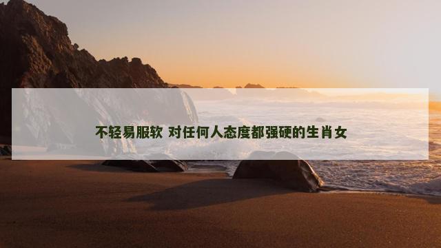 不轻易服软 对任何人态度都强硬的生肖女