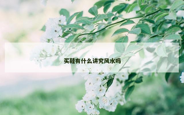 买鞋有什么讲究风水吗