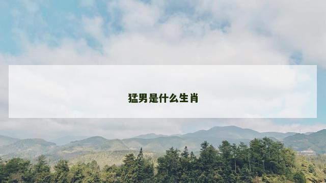 猛男是什么生肖