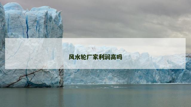 风水轮厂家利润高吗