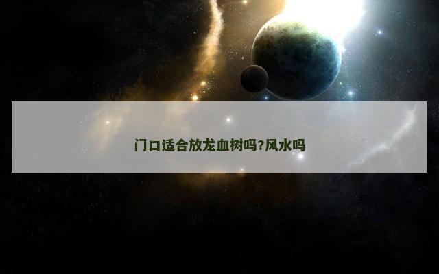 门口适合放龙血树吗?风水吗