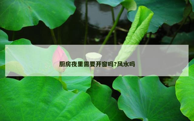 厨房夜里需要开窗吗?风水吗