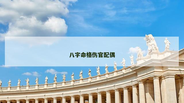 八字命格伤官配偶