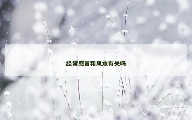 经常感冒和风水有关吗