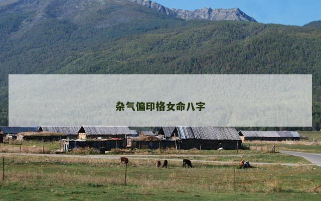 杂气偏印格女命八字