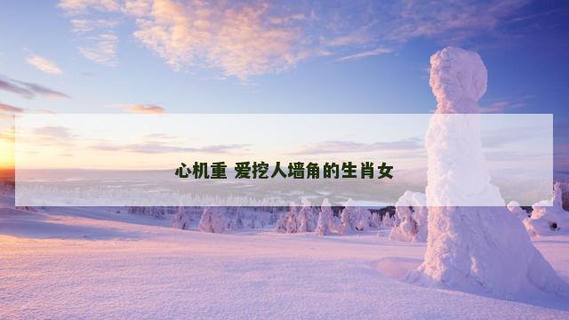 心机重 爱挖人墙角的生肖女
