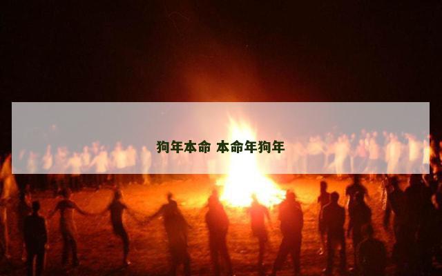 狗年本命 本命年狗年