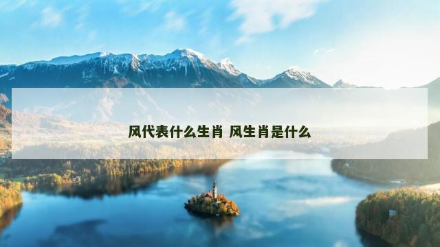 风代表什么生肖 风生肖是什么