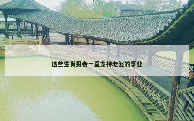 这些生肖男会一直支持老婆的事业
