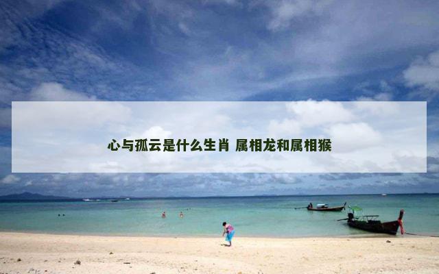 心与孤云是什么生肖 属相龙和属相猴