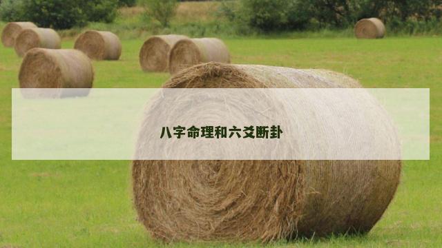 八字命理和六爻断卦