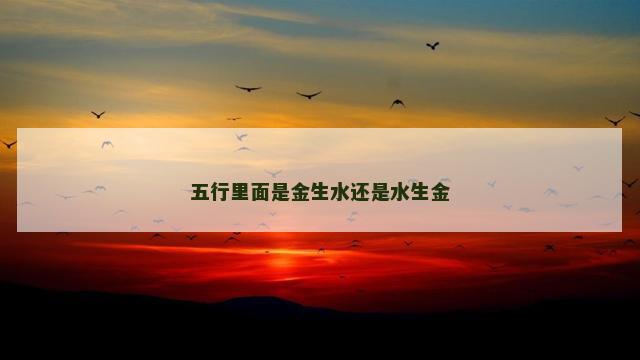 五行里面是金生水还是水生金