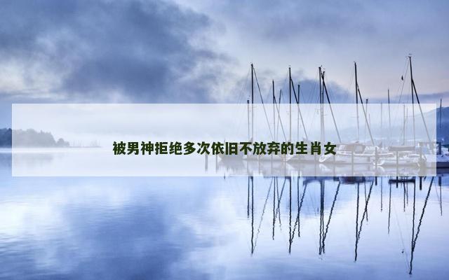 被男神拒绝多次依旧不放弃的生肖女