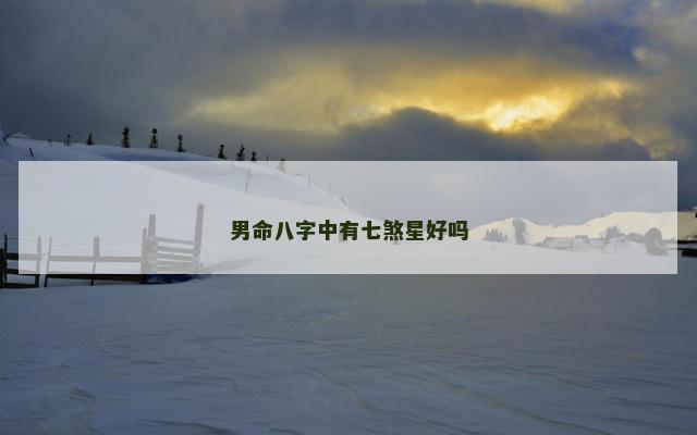 男命八字中有七煞星好吗