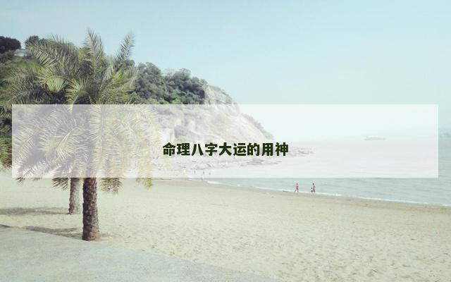 命理八字大运的用神