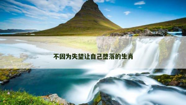 不因为失望让自己堕落的生肖