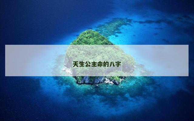 天生公主命的八字