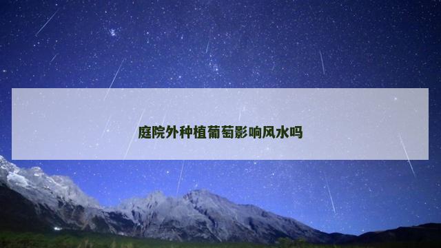 庭院外种植葡萄影响风水吗