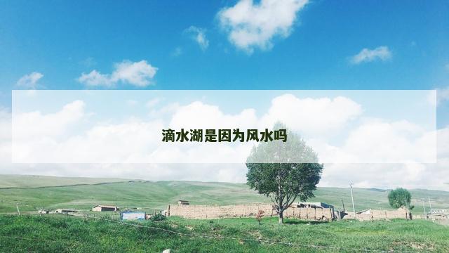 滴水湖是因为风水吗