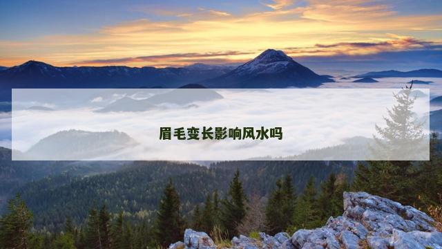 眉毛变长影响风水吗