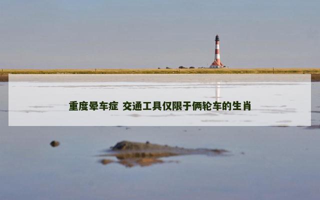 重度晕车症 交通工具仅限于俩轮车的生肖