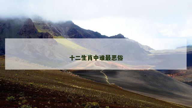十二生肖中谁最恶俗