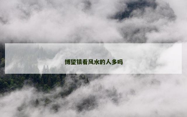 博望镇看风水的人多吗