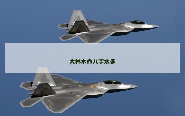 大林木命八字水多