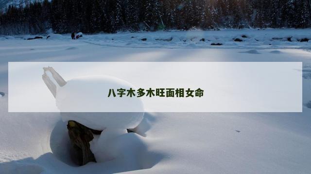 八字木多木旺面相女命
