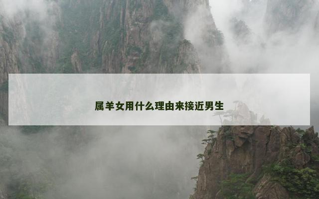 属羊女用什么理由来接近男生