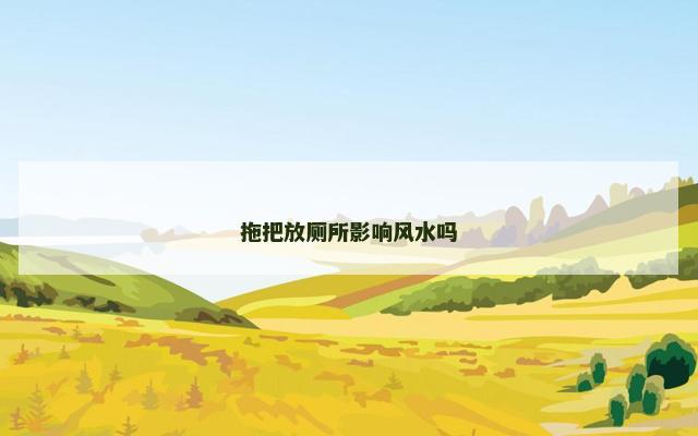 拖把放厕所影响风水吗