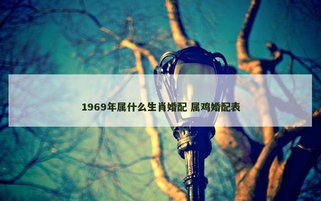 1969年属什么生肖婚配 属鸡婚配表